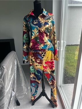 Bold Multicolor Baroque Print Set